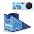 Tinta Revell para plastimodelismo - Aqua Color - Solúvel em água - Tar black mat - 18 ml - Num. 06