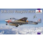 D.H.100 Vampire Mk6 RAF jet fighter - 1/72 