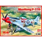 Mustang P-51D with USAAF Pilots and Ground Personnel - 1/48
